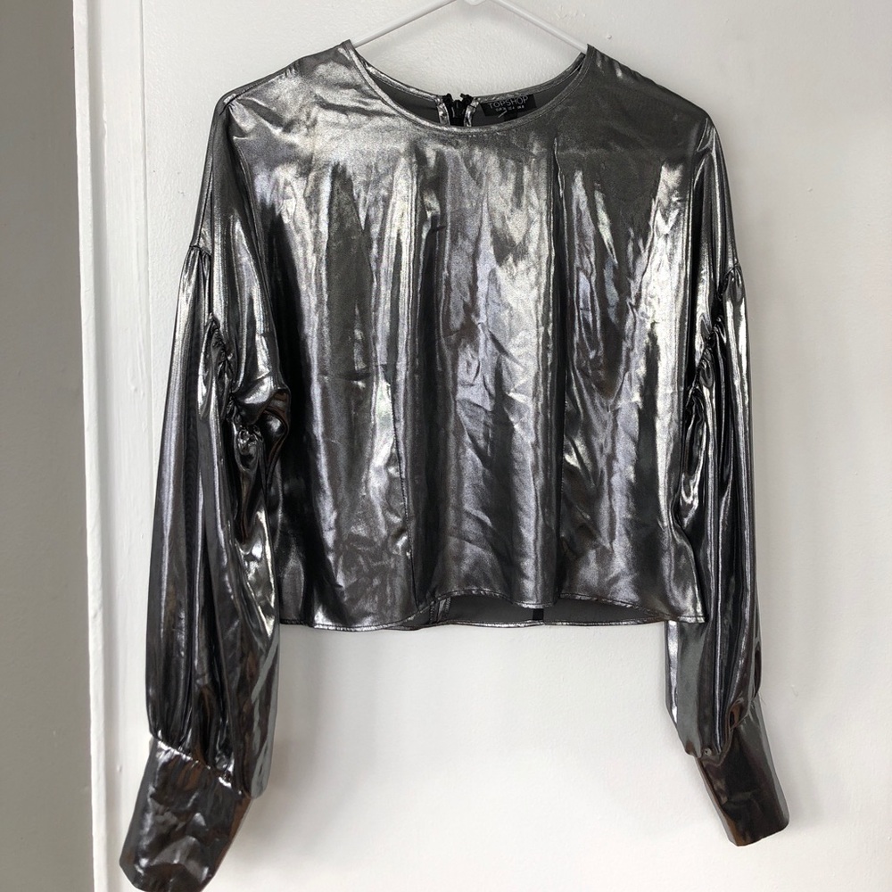 Metallic Topshop Blouse NWT